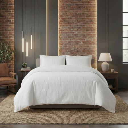 Lenjerie Gofre nesifonabila - Marime: King 6 piese cu husa [3]