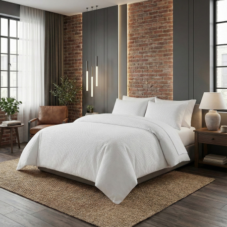 Lenjerie Gofre nesifonabila - Marime: King 6 piese cu husa [0]