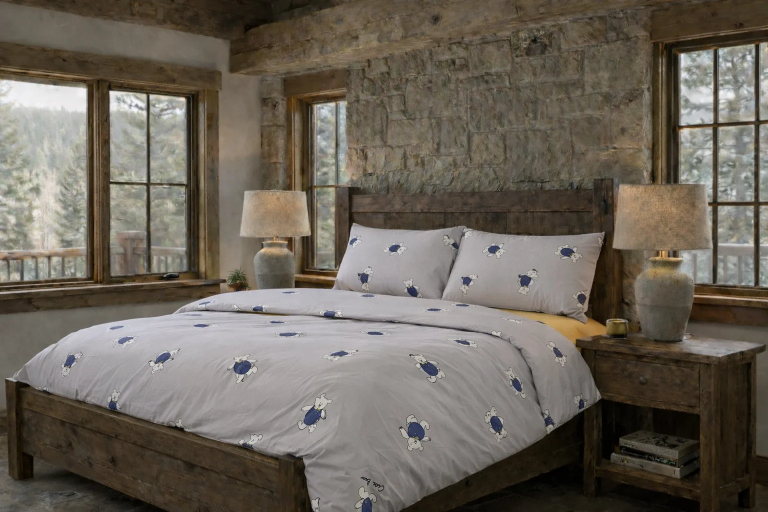 Pucioasa - LENJERIE PAT CU HUSa PENTRU SALTEA "RaSFaT NATURAL", TRICOT 100% BUMBAC