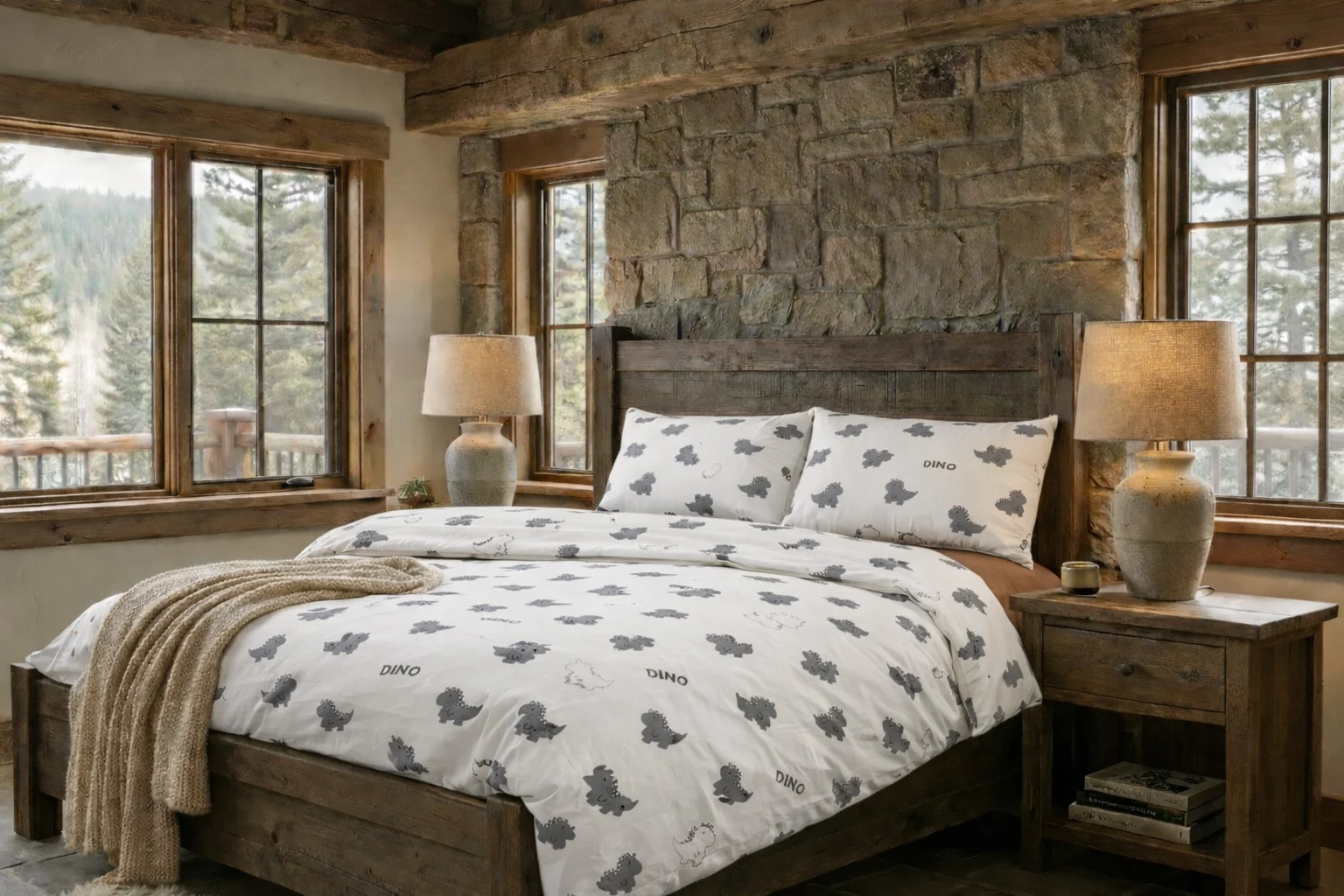 Pucioasa - LENJERIE PAT CU HUSa PENTRU SALTEA "RaSFaT NATURAL", TRICOT 100% BUMBAC