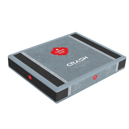 Lenjerie de pat dublu, poplin prespalat, Cotton Box, Crash - Black [2]