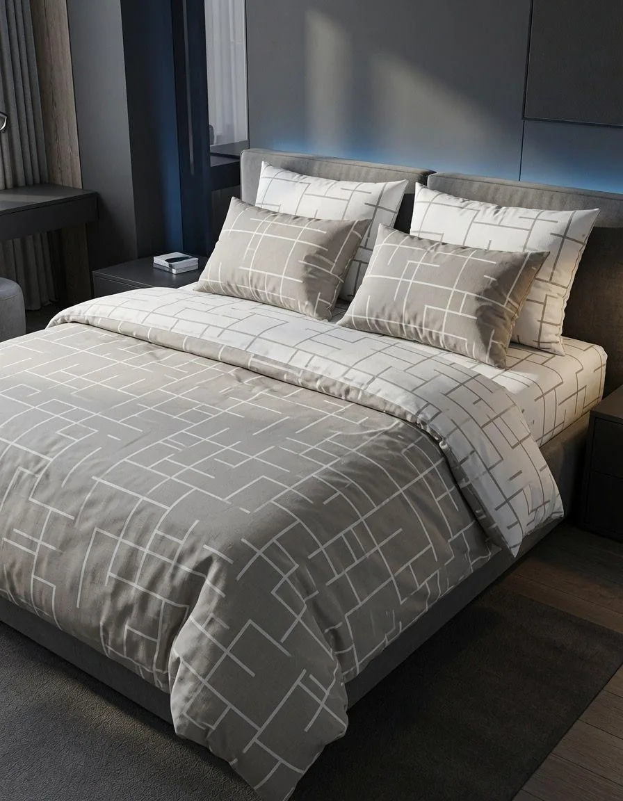 Lenjerii bumbac ranforce - XXL - Lenjerie pat Ranforce 100% Cotton Pro (Maison elite) - Marime: O persoana