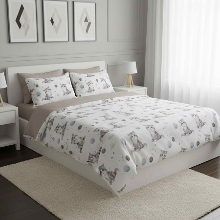 Lenjerii de pat - Lenjerie pat Ranforce 100% Cotton Pro (RCP13) - Marime: O persoana