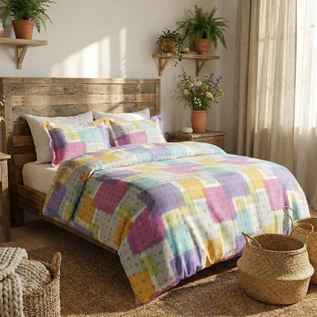 Lenjerii de pat - Lenjerie pat Ranforce 100% Cotton Pro (RCP42) - Marime: O persoana