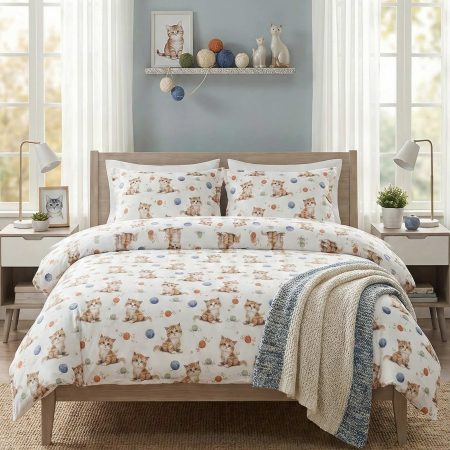 Lenjerii de pat - Lenjerie pat Ranforce 100% Cotton Pro (RCP44) - Marime: O persoana