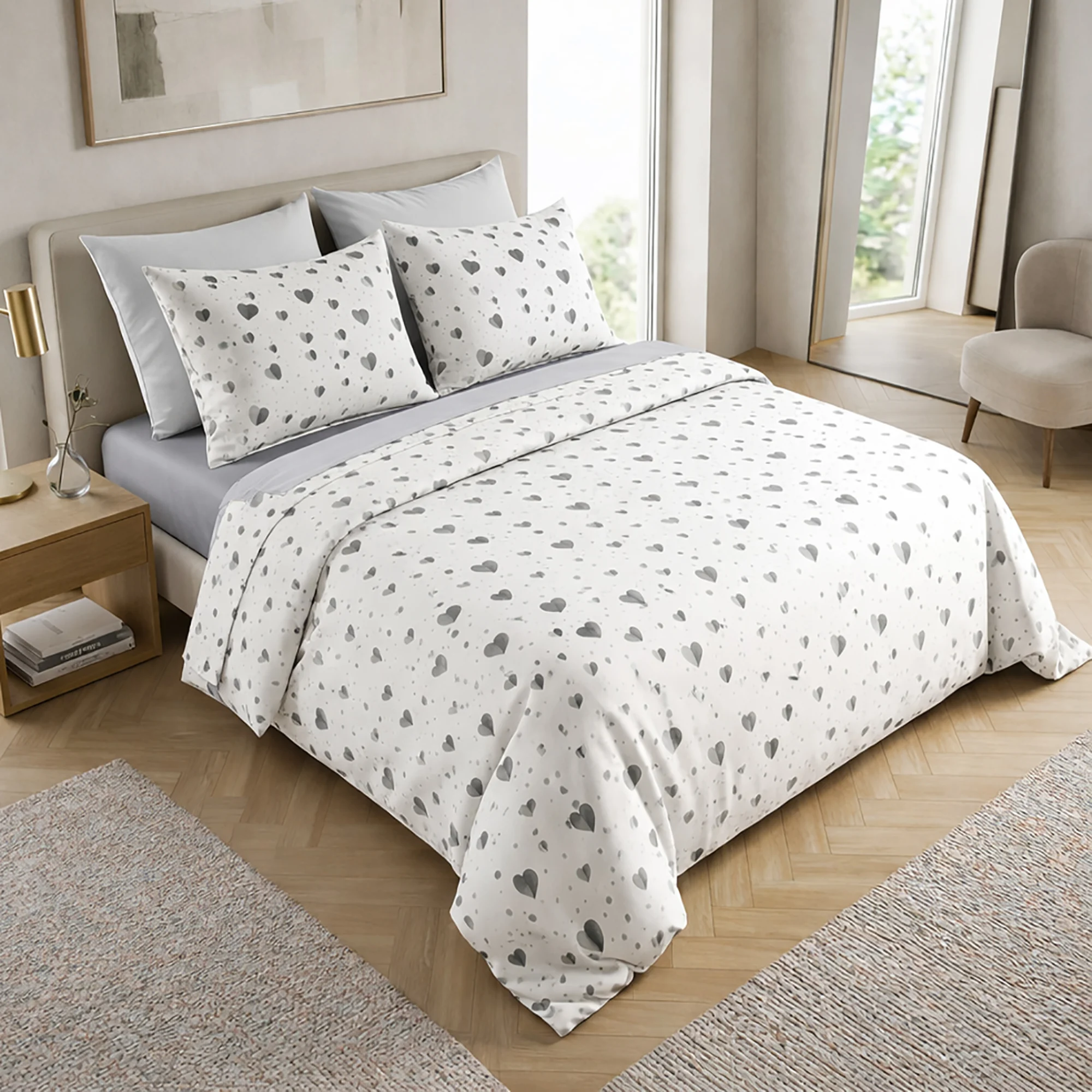 Lenjerii de pat - Lenjerie pat Ranforce 100% Cotton Pro (RCP74) - Marime: O persoana