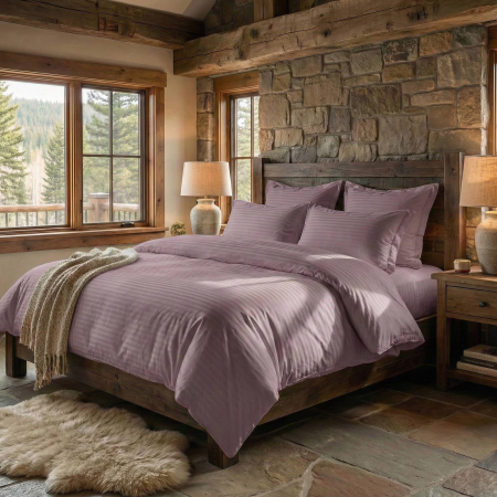 Pucioasa - LENJERII DE PAT DAMASC-POLICOTON 6 PIESE