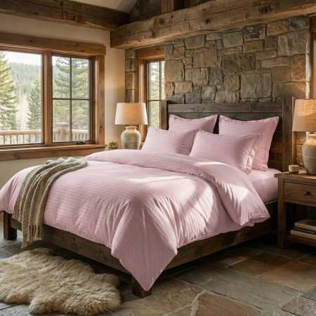 Pucioasa - LENJERII DE PAT DAMASC-POLICOTON 6 PIESE