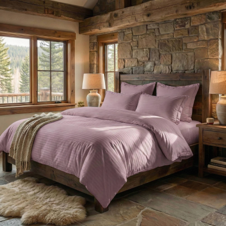 Pucioasa - LENJERII DE PAT DAMASC-POLICOTON 6 PIESE