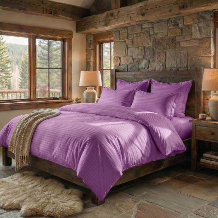 Pucioasa - LENJERII DE PAT DAMASC-POLICOTON 6 PIESE