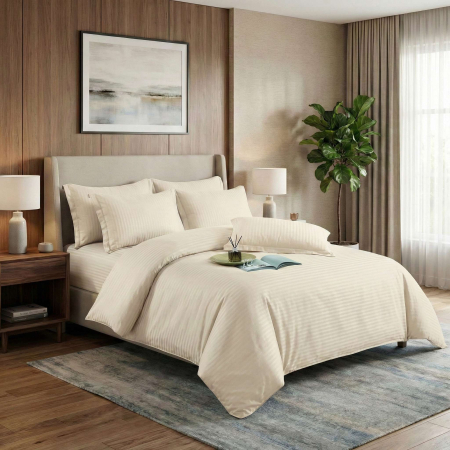 Pucioasa - LENJERII DE PAT DAMASC-POLICOTON 6 PIESE CU HUSA (6DPH16)