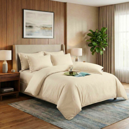 Pucioasa - LENJERII DE PAT DAMASC-POLICOTON 6 PIESE CU HUSA (6DPH20)