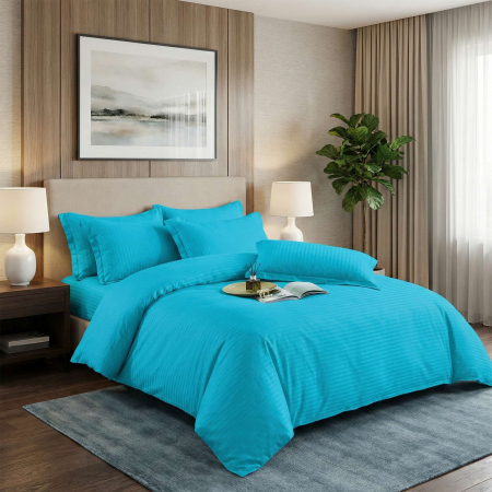 Pucioasa - LENJERII DE PAT DAMASC-POLICOTON 6 PIESE CU HUSA (6DPH23)