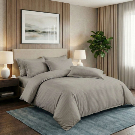 Pucioasa - LENJERII DE PAT DAMASC-POLICOTON 6 PIESE CU HUSA (6DPH25)