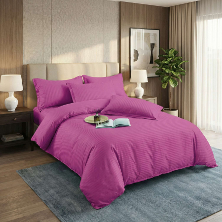 Pucioasa - LENJERII DE PAT DAMASC-POLICOTON 6 PIESE CU HUSA (6DPH28)