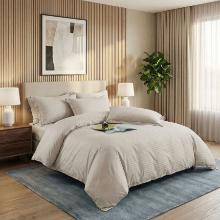 Pucioasa - LENJERII DE PAT DAMASC-POLICOTON 6 PIESE CU HUSA (6DPH34)