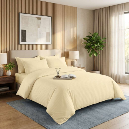 Pucioasa - LENJERII DE PAT DAMASC-POLICOTON 6 PIESE CU HUSA (6DPH42)