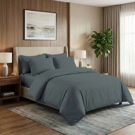 Lenjerii de pat damasc - policoton 6 piese cu husa - LENJERII DE PAT DAMASC-POLICOTON 6 PIESE CU HUSA (6DPH47)