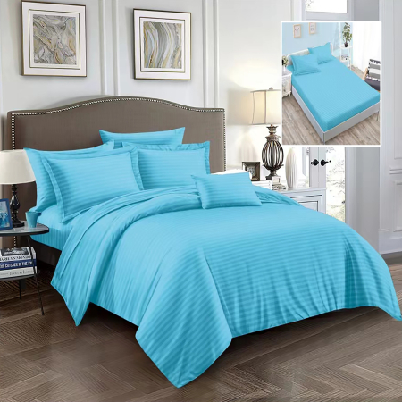 Pucioasa - LENJERII DE PAT DAMASC-POLICOTON 6 PIESE CU HUSA (6DPH5)