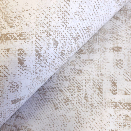 Bumbac ranforce imprimat - Material textil ranforce, 240cm, bumbac 100%, Antique bej