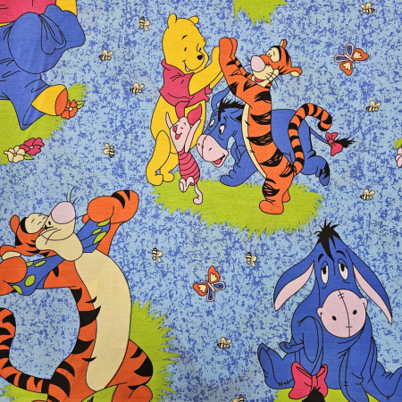 Materiale textile - Material textil ranforce, bumbac 100%, Winnie - albastru