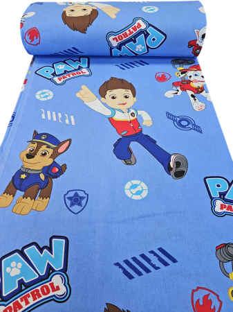 Material textil ranforce, bumbac 100%, Patrula - albastru [1]