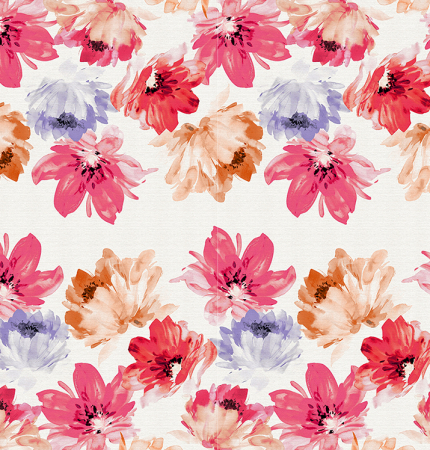 Metraje impermeabile - Material textil teflonat, 140cm, Big Flowers 7 Fucsia