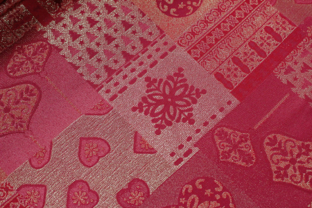 Metraj roșu lurex auriu Craciun Tornade 2.8m [3]