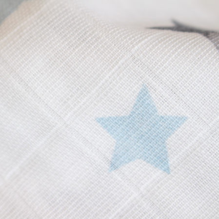 Muselina Stelute turcoaz si gri 1.6m [2]