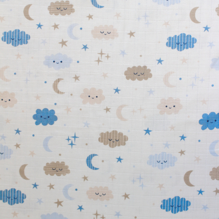 Muselina Norisori bleu si crem 1.6m [0]