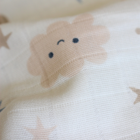 Muselina Norisori bleu si crem 1.6m [2]