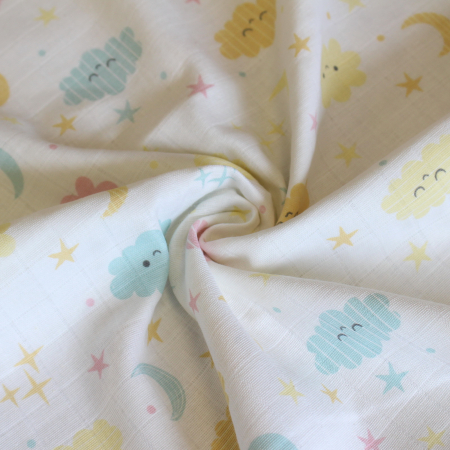 Muselina Norisori galbeni si turcoaz 1.6m [1]