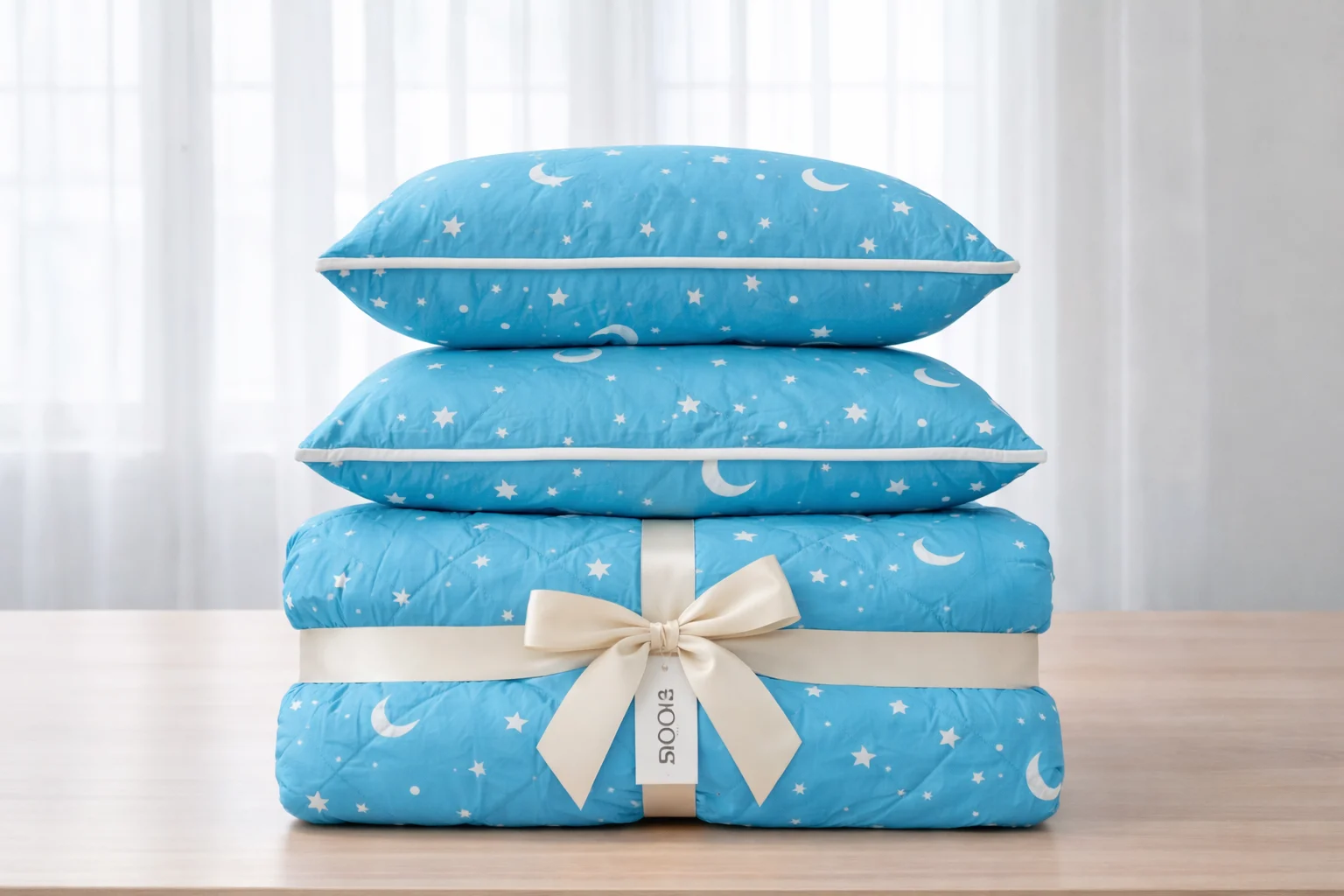 Perne și Pilote - Pachet Primavara PROMO, Pilota + 2 Perne (BLEU)