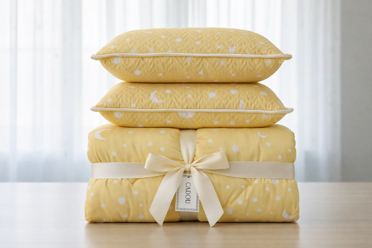 Perne și Pilote - Pachet Primavara PROMO, Pilota + 2 Perne (GALBEN)