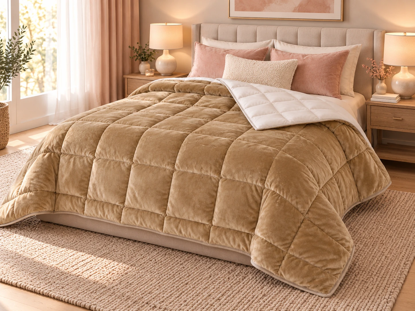 Pilote Cocolino - Pilota Cocolino Matlasata Reversibila - Extra Calduroasa - Brown Plush