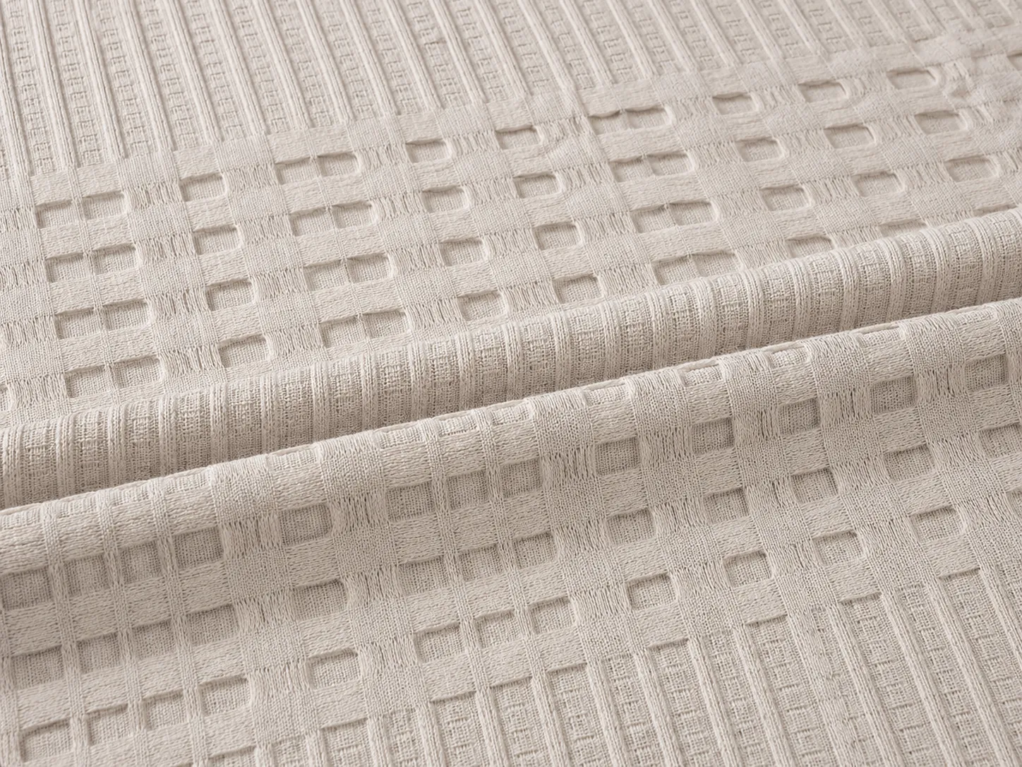 Pled Waffles 100%bumbac (Crem) - Marime: 220X240cm [1]