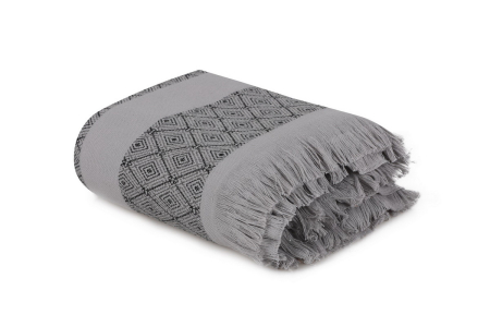 Prosop de baie, 75x150cm, Cotton Box, Twins - Grey [1]