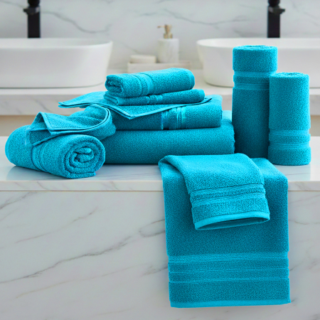 Pucioasa - Prosop Luxury Bumbac 100% - 600g/m2 - ALBASTRU - 50x90cm