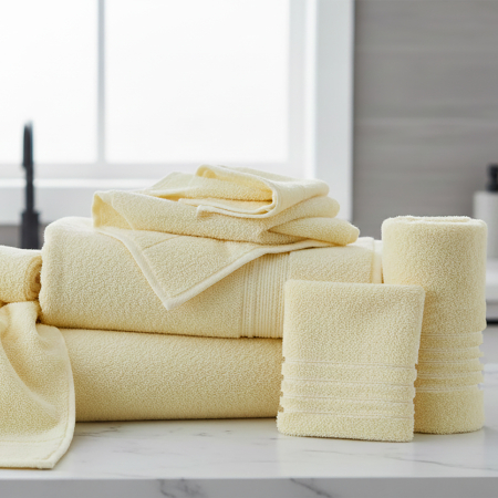 Prosoape de baie - Prosop Luxury Bumbac 100% - 600g/m2 -GALBEN - Dimensiune prosop: 50x90cm