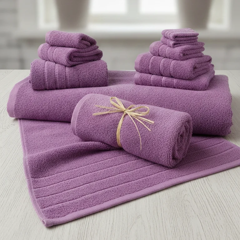 Prosoape de baie - Prosop Luxury Bumbac 100% - 600g/m2 - MOV - Dimensiune prosop: 50x90cm