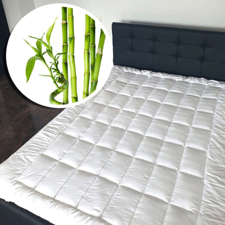 Huse și protecții de pat - PROTECTIE DE PAT 100% NATURAL, UMPLUTURA FIBRA BAMBUS - Dimensiuni:: Pentru saltea de 180x200cm