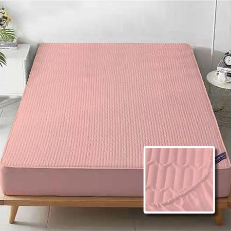 Protecții saltea și perne - PROTECTIE MATLASATA PERCALLE (ROZ-PUDRA) - Dimensiuni:: 160cm X 200cm