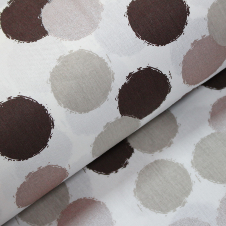 Ranforce alb cu buline bej/grej/maron [0]