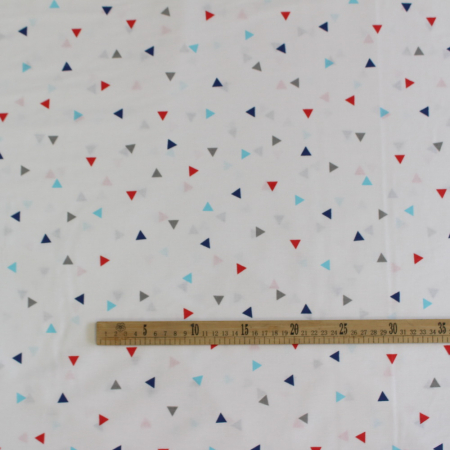 Ranforce alb cu triunghiuri roșii și bleu [2]