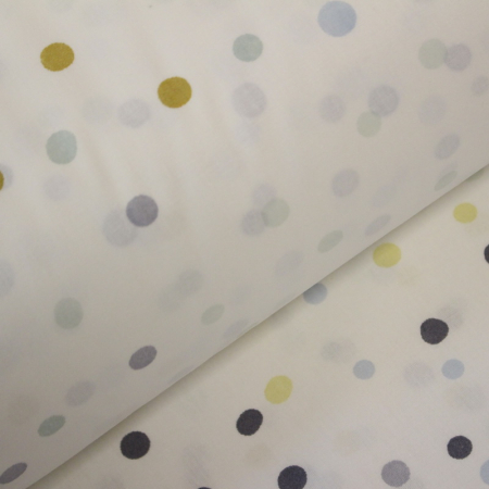 Ranforce alb cu buline bleu/aurii/verzi [0]