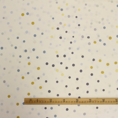 Ranforce alb cu buline bleu/aurii/verzi [3]