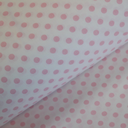 Ranforce alb cu bulinute roz [0]