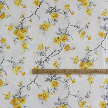 Ranforce alb cu flori galbene [2]