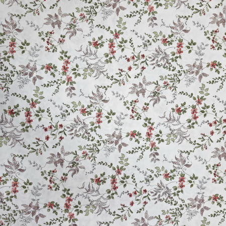 Ranforce alb cu flori de camp rosii [2]