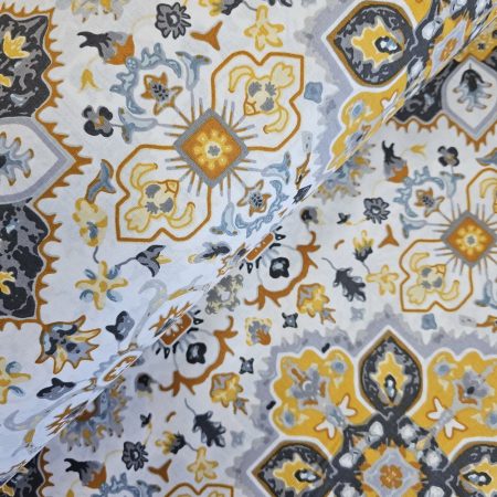 Materiale textile - Ranforce Mozaic galben